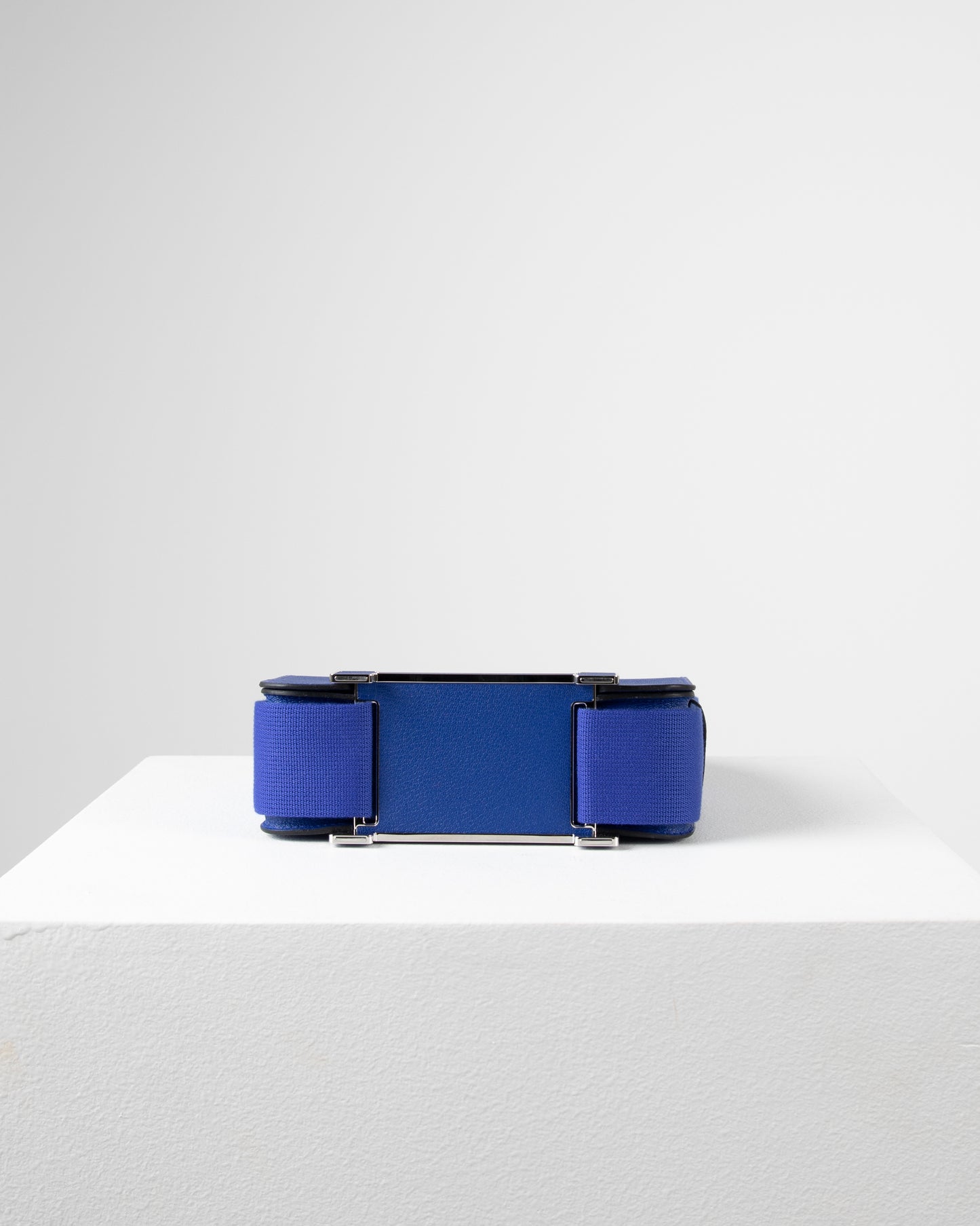 Geta Bleu Electric in Mysore Goatskin with Canvas Strap and Bleu H Buckle
