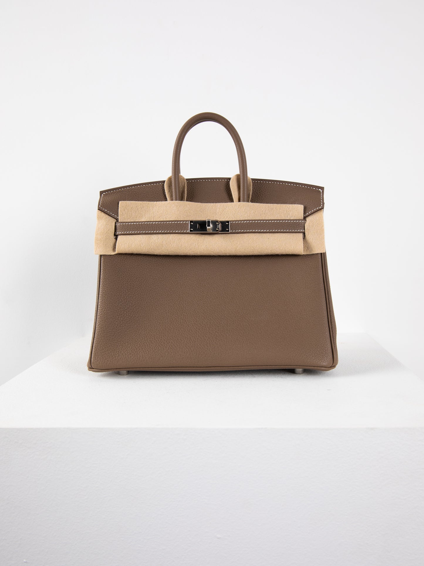 Birkin 25 in Etoupe Togo with Palladium Hardware