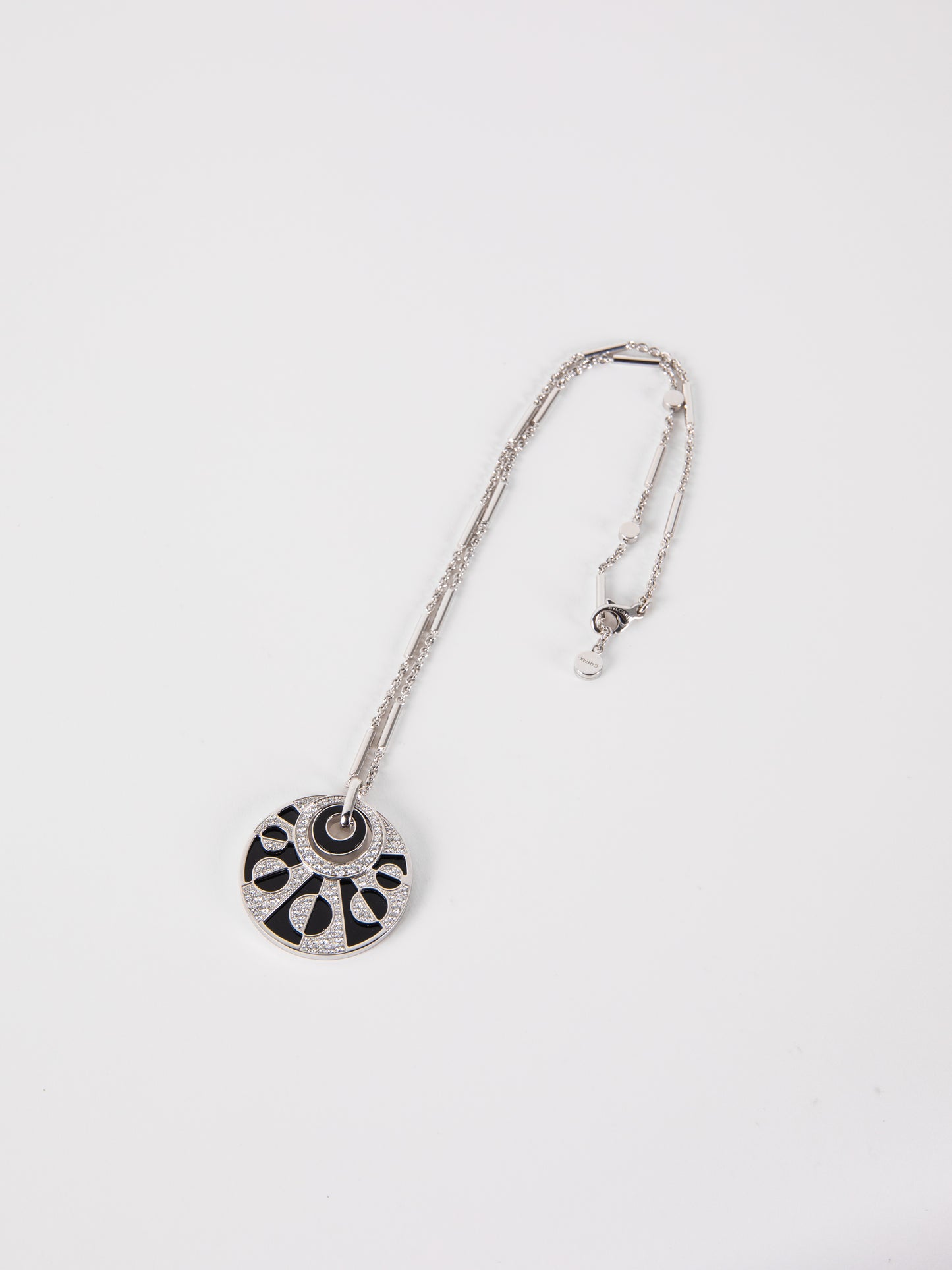 Bvlgari Intarsio Necklace in White Gold with Onyx & Diamonds