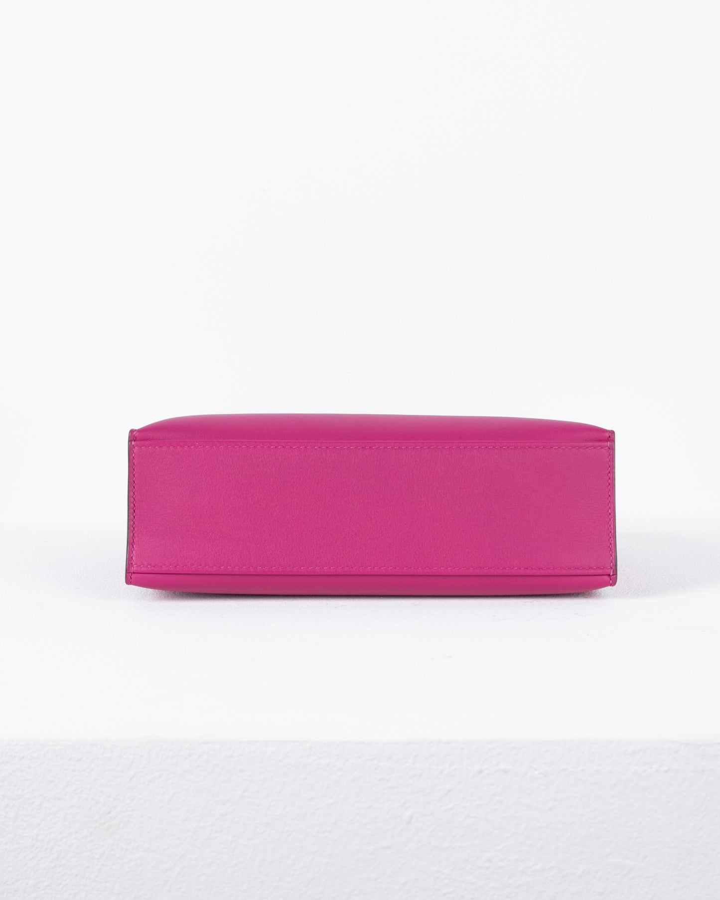 Kelly Pochette in Rose Pourpre Swift with Palladium Hardware