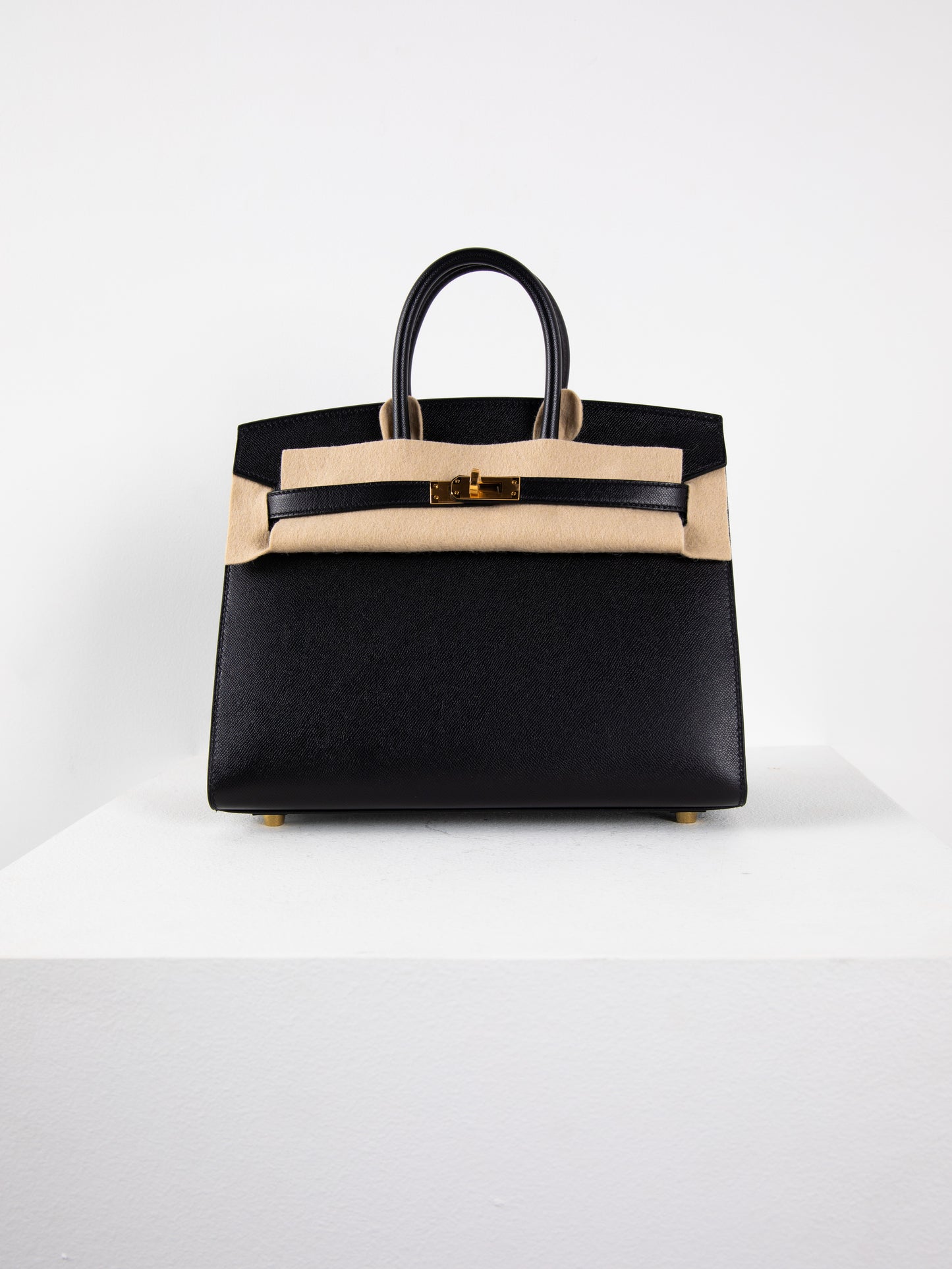 Birkin 25 in Black Sellier with Gold Hardware
