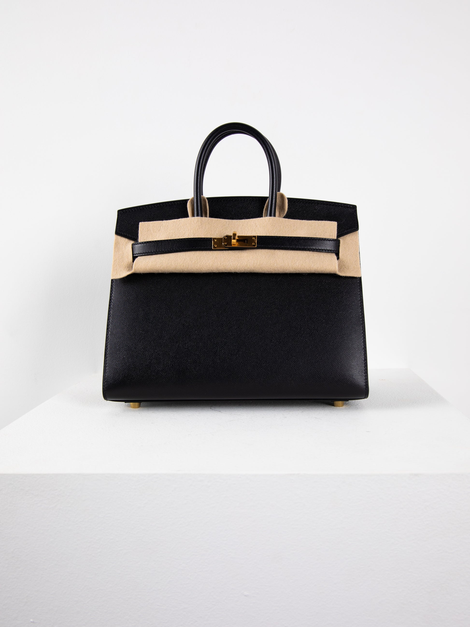 Birkin 25 in Black Sellier with Gold Hardware