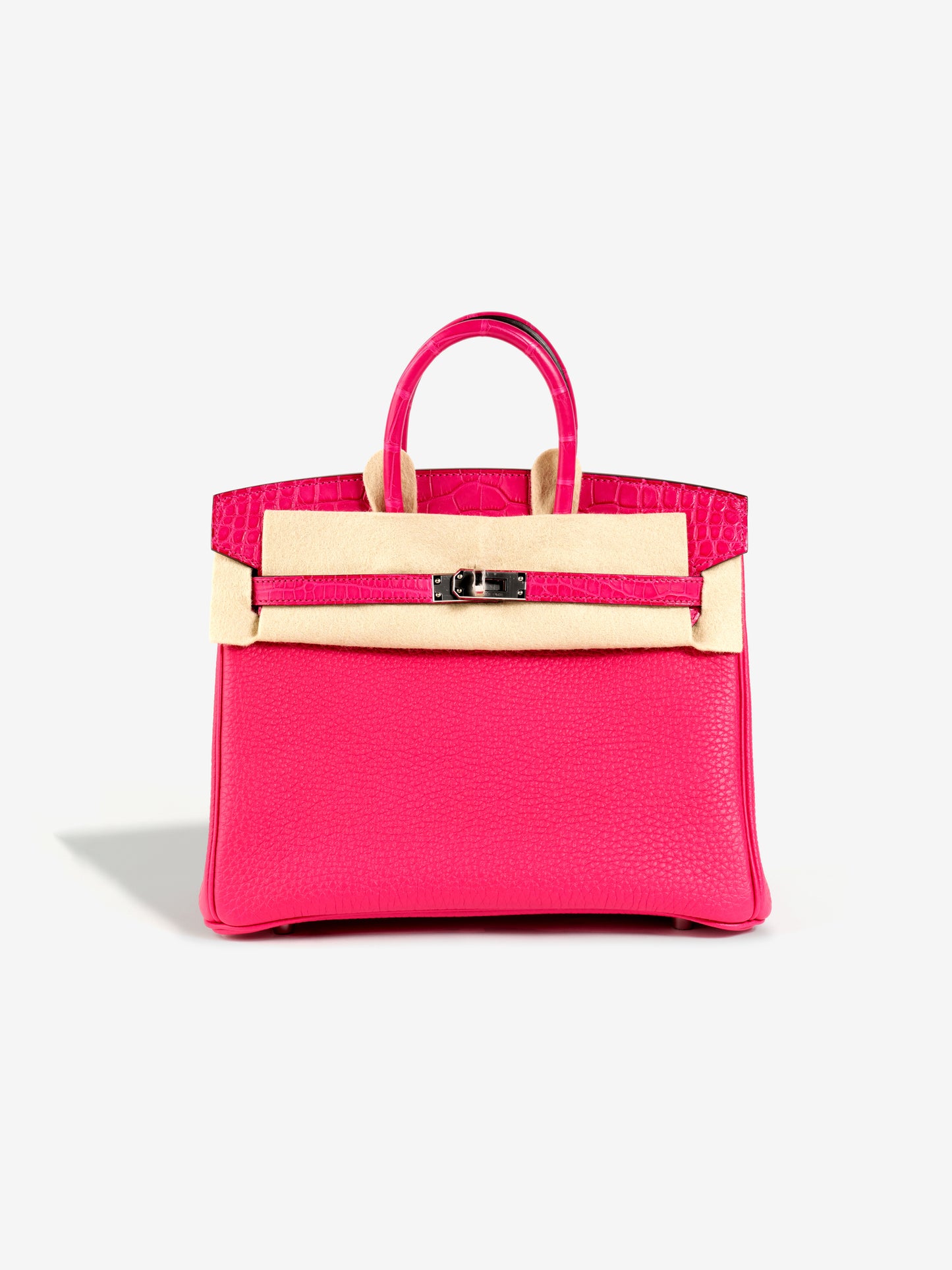 Birkin 25 Touch Rose Shocking with Palladium Hardware