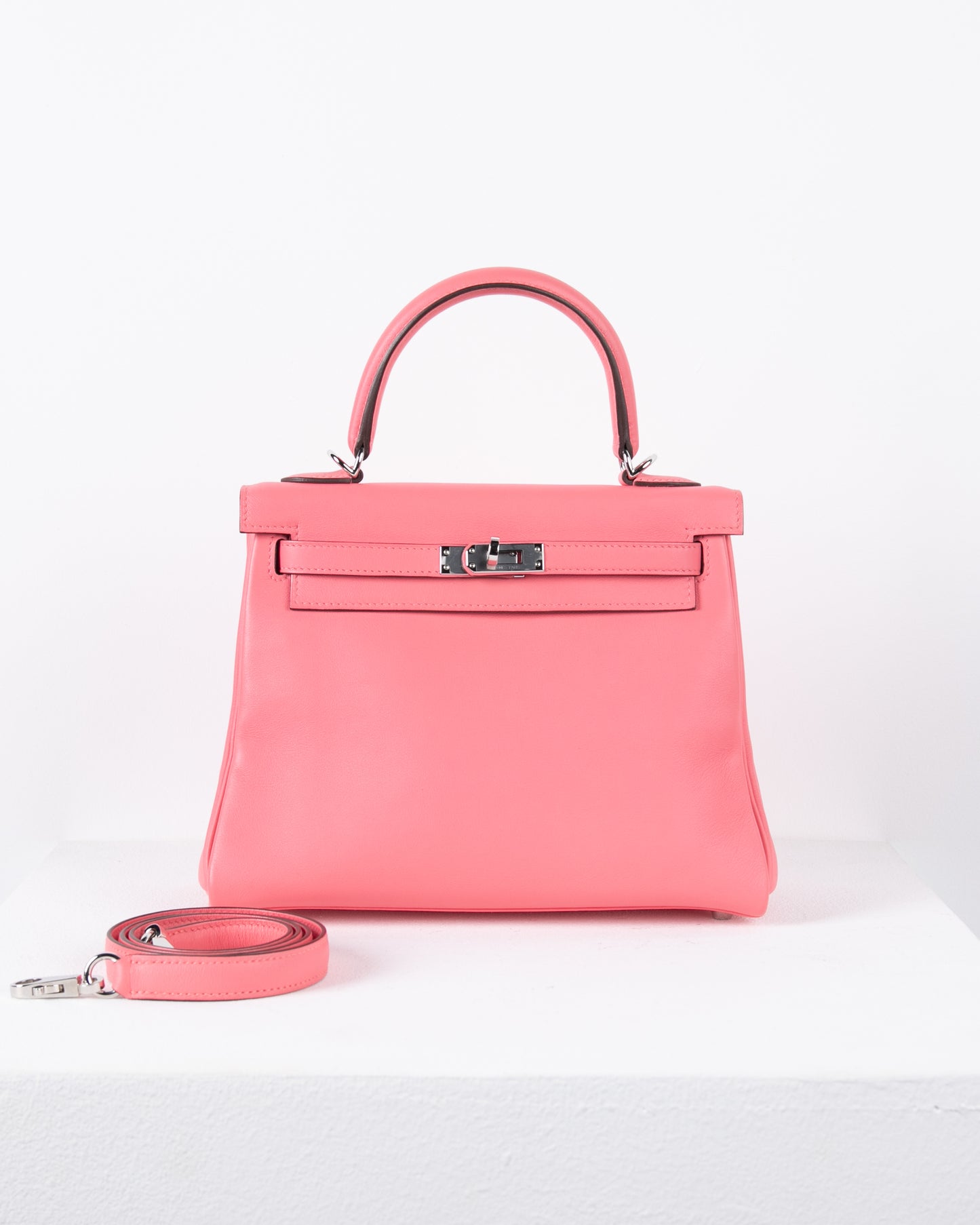 Kelly 25 in Rose Azalee Swift with Palladium Hardware