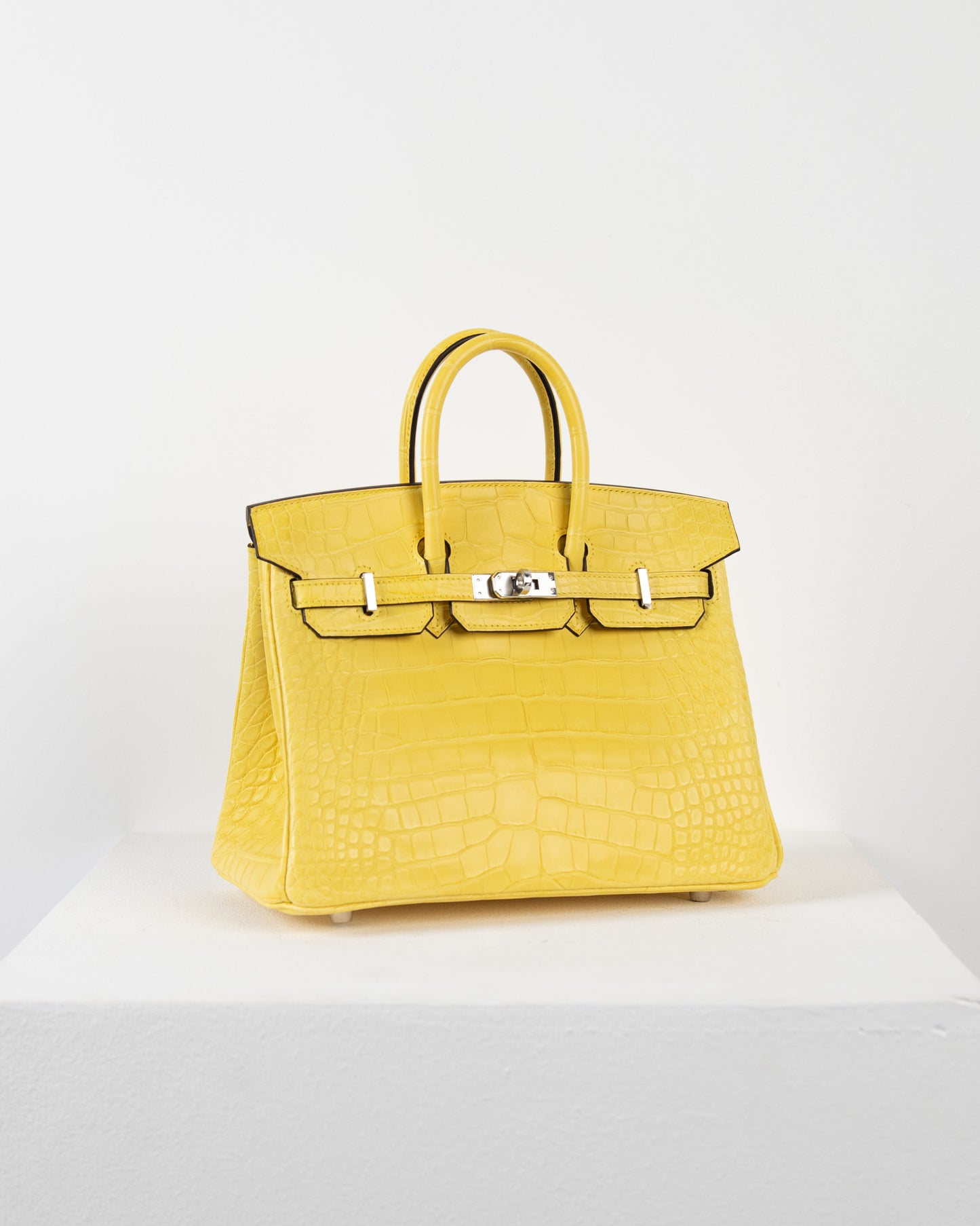 Birkin 25 in Mimosa Crocodile with Gold Hardware