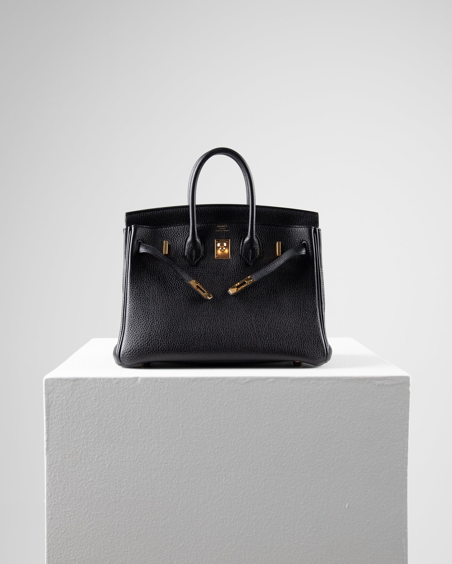 (Preloved) Birkin 25 Black in Togo Leather with Rose Gold Hardware