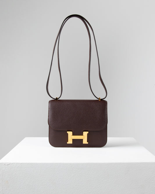 Constance 18 Rouge Sellier in Chevre Mysore Goatskin with Gold Hardware