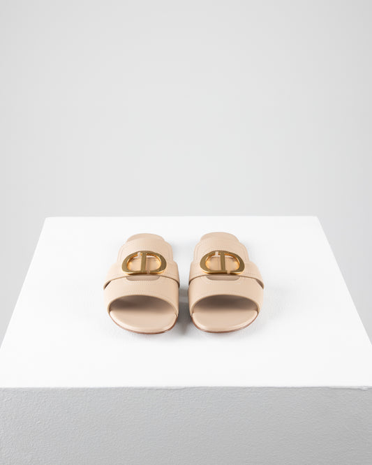 Dior Mule 30 Montaigne in Nude Calfskin size 37.5
