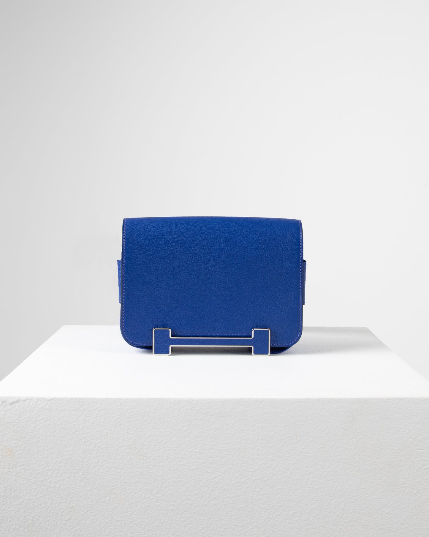 Geta Bleu Electric in Mysore Goatskin with Canvas Strap and Bleu H Buckle