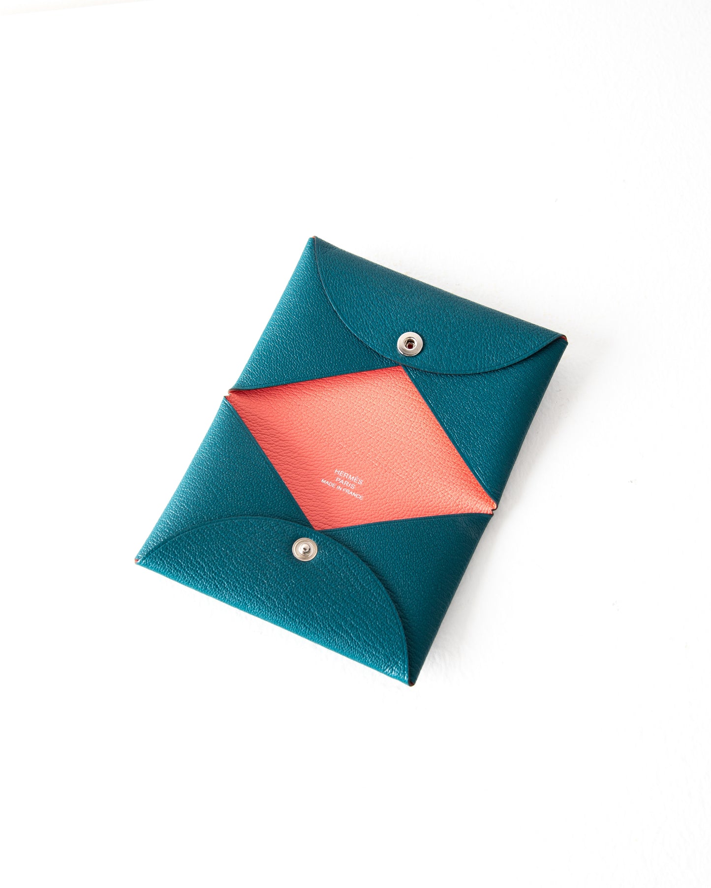 Calvi Card Holder Vert Cypress/Rose D'ete