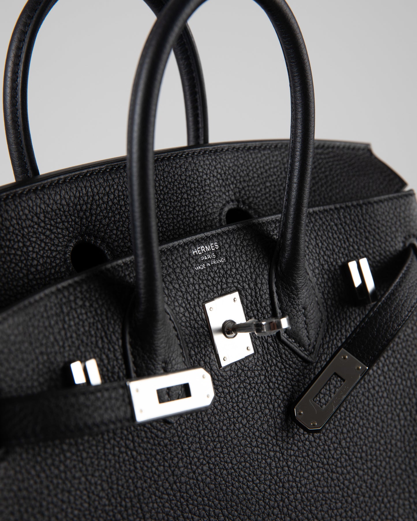 Birkin 25 Black in Togo Leather with Palladium Hardware