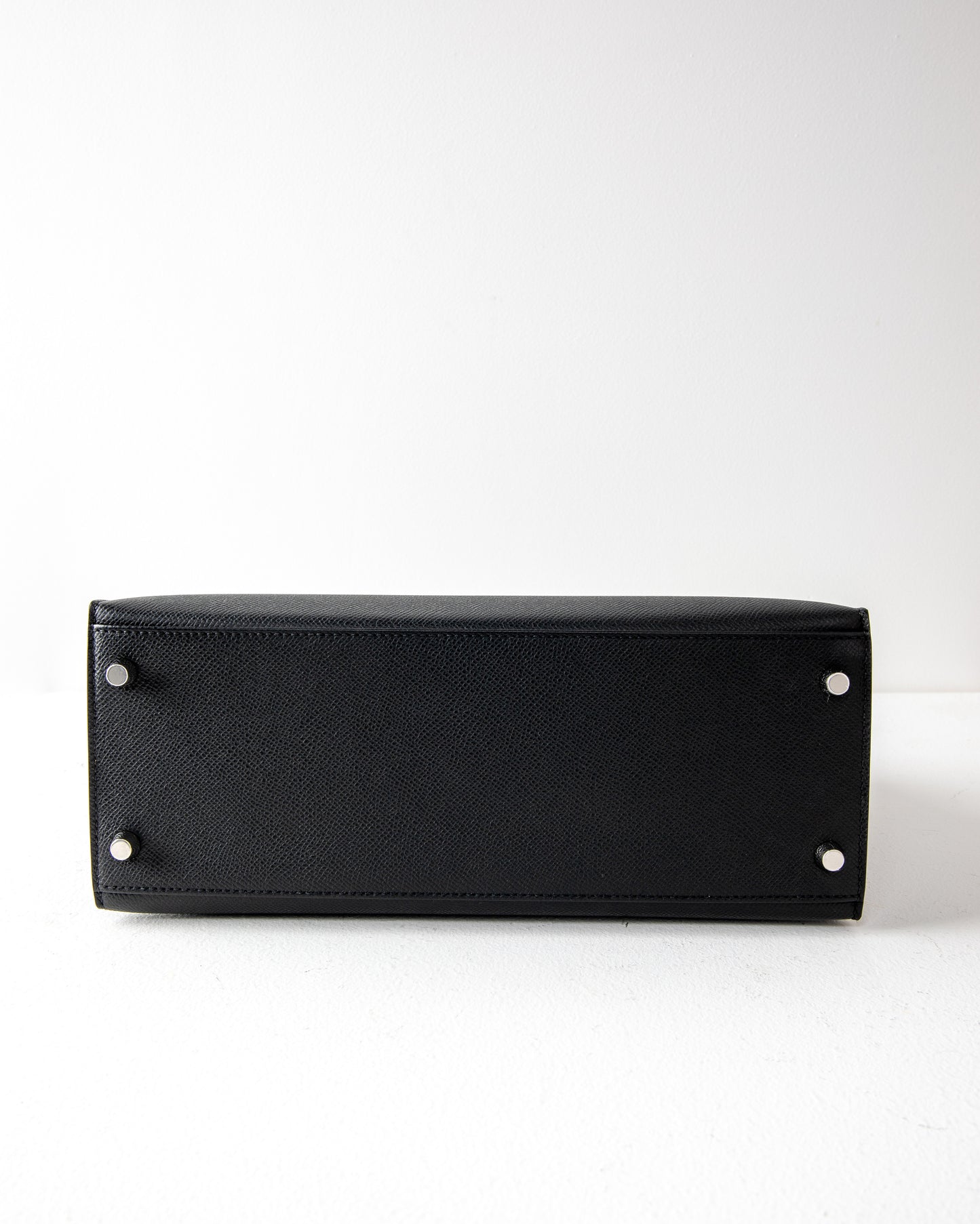 Kelly 28 in Sellier Leather Black with Palladium Hardware