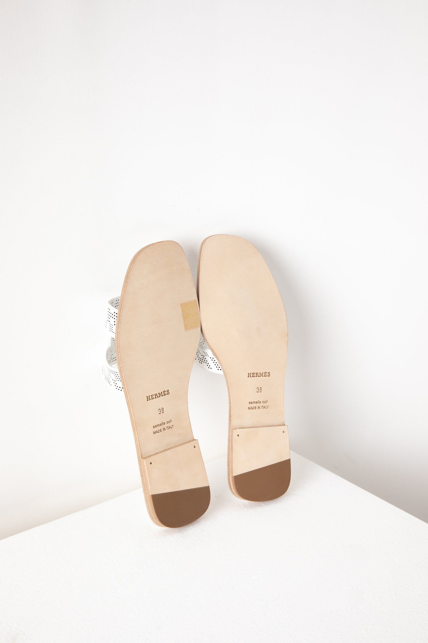 Oran Sandal in Perforated White