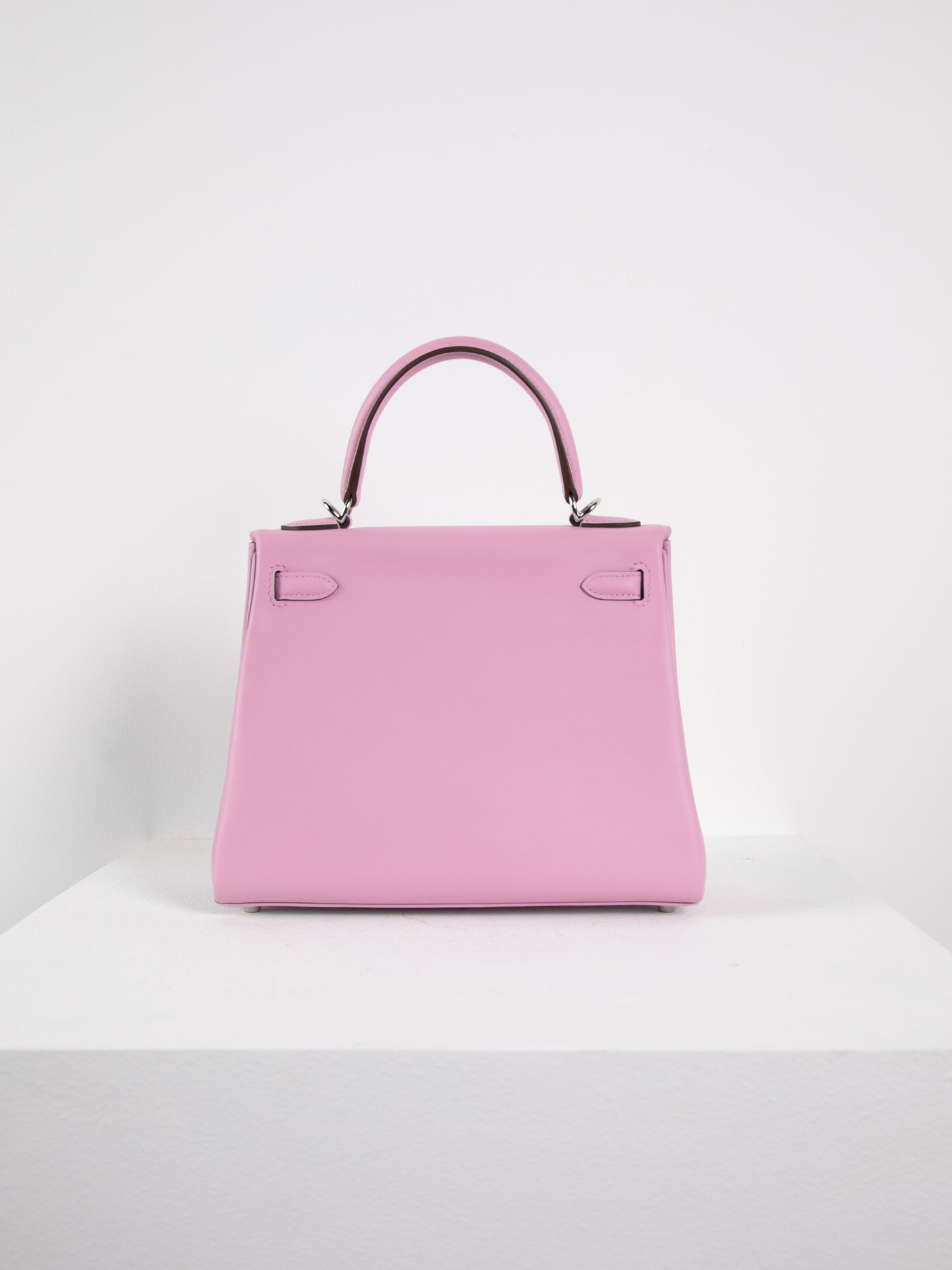 Kelly 25 in Mauve Sylvestre Swift Leather with Palladium Hardware