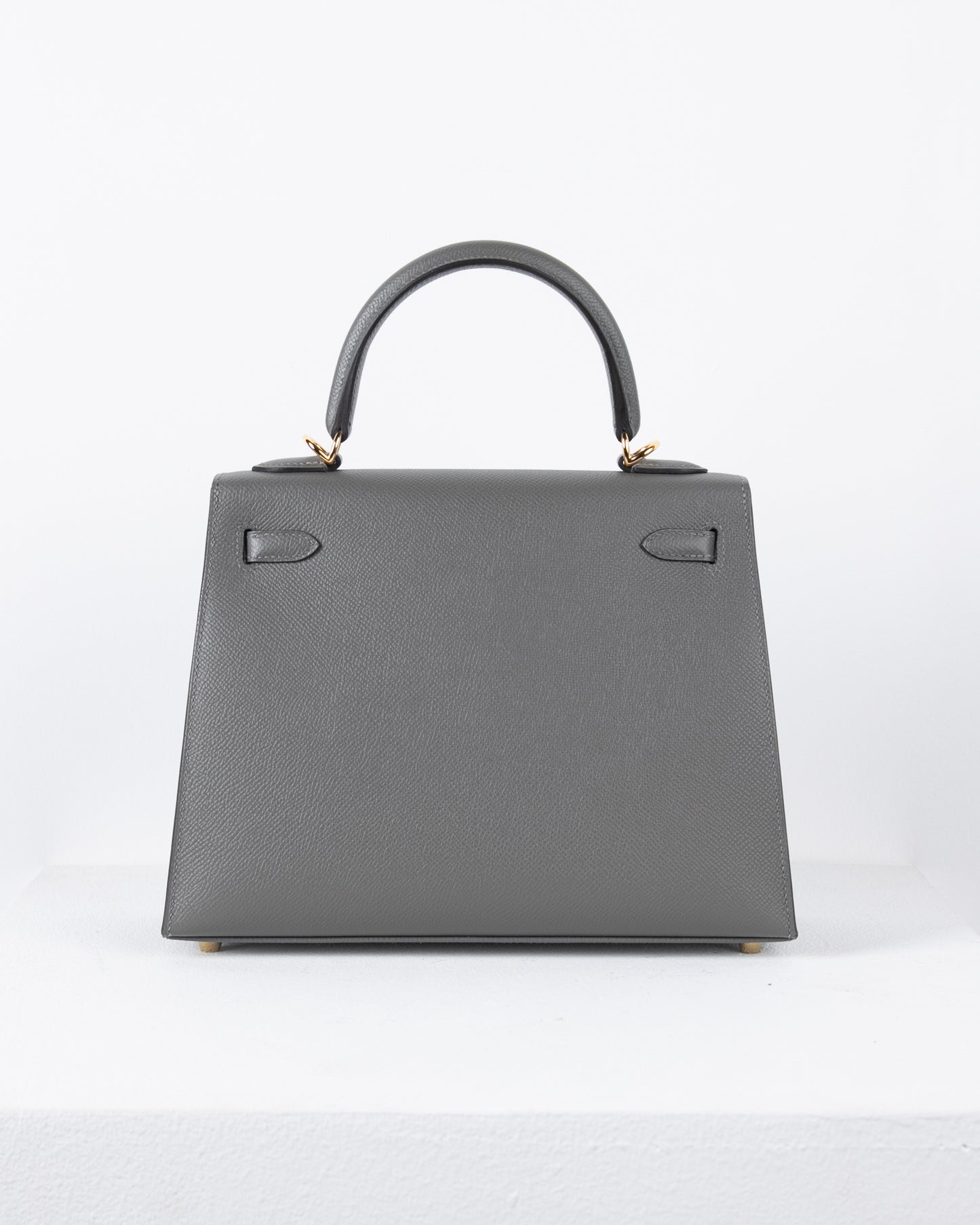 Kelly 25 in Gris Meyer Epsom with Gold Hardware