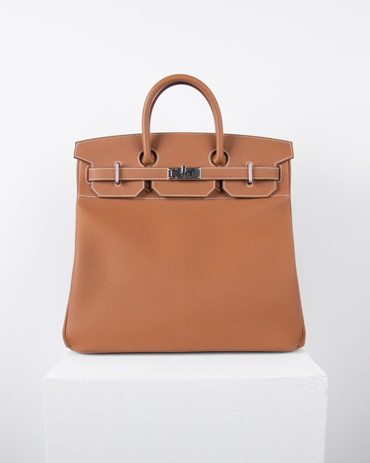 HAC Birkin 40 in Gold Togo with Palladium Hardware