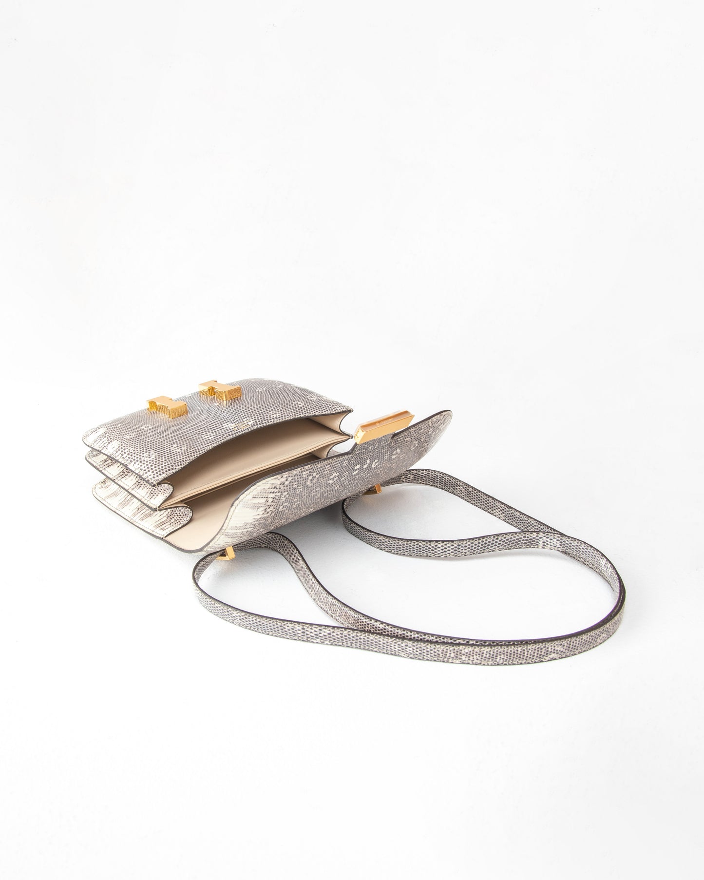 Constance 18 Lizard Ombre with Gold Hardware