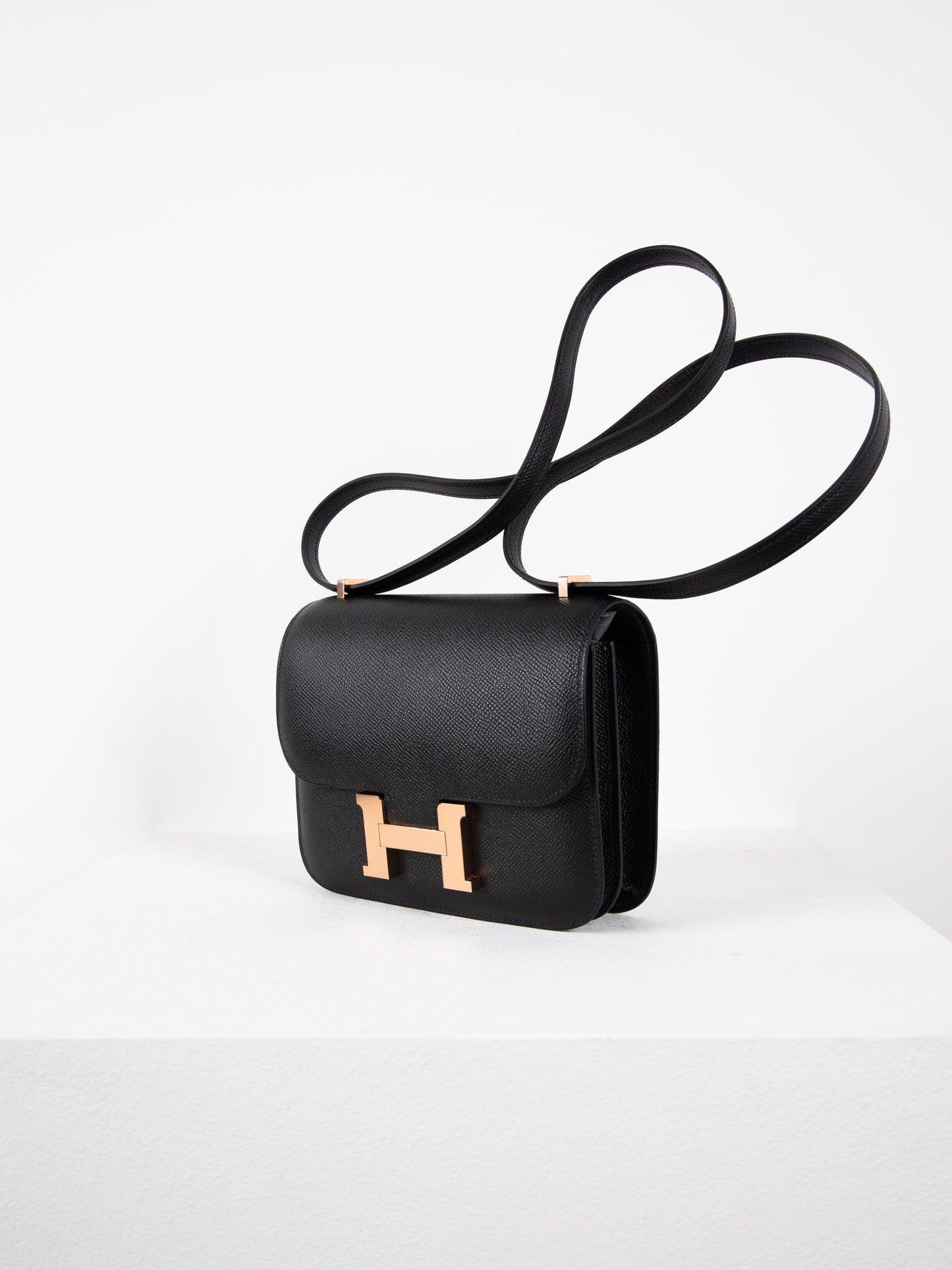 Constance 18 in Black with Rose Gold Hardware