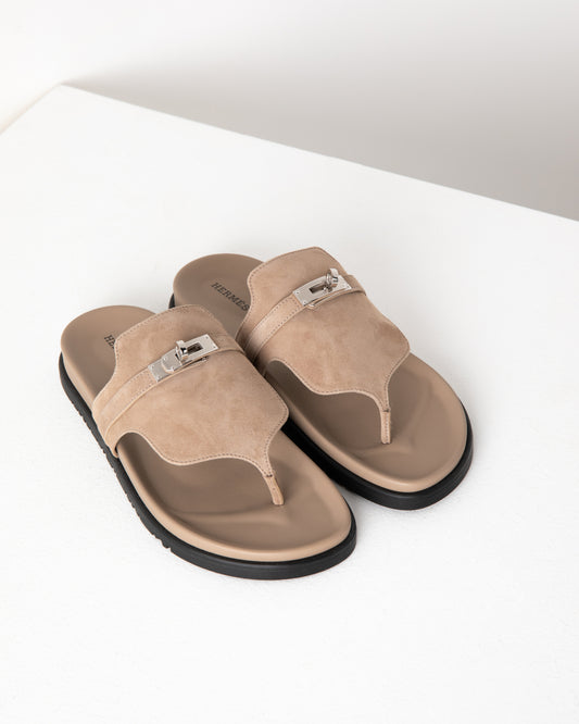 Empire Sandal in Nude with Palladium Hardware