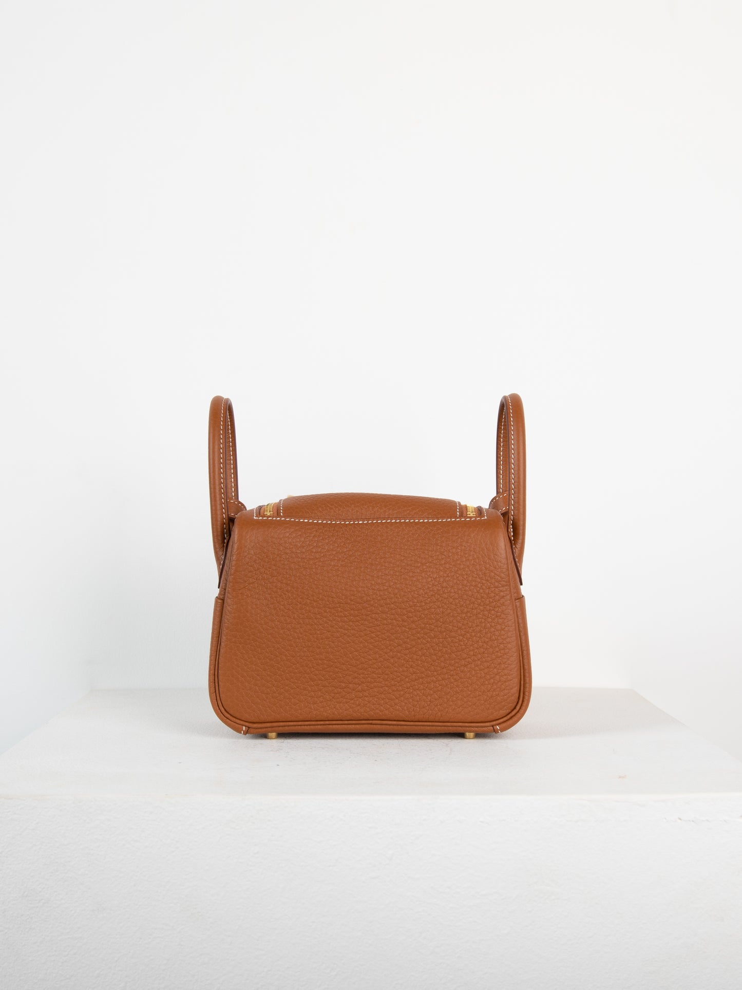 Mini Lindy Taurillon Clemence in Gold with Gold Hardware