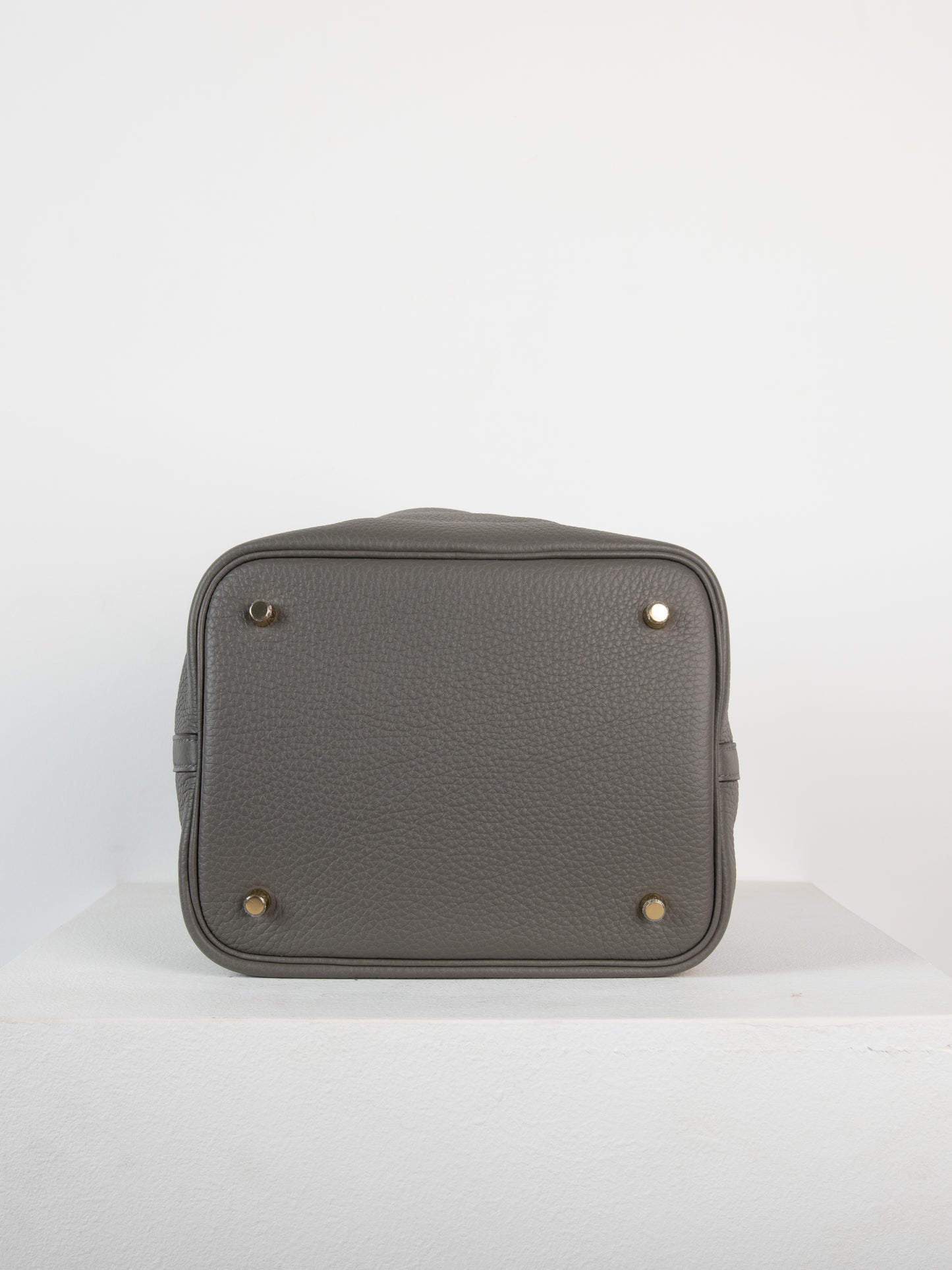 Picotin 22 in Gris Meyer Clemence with Gold Hardware