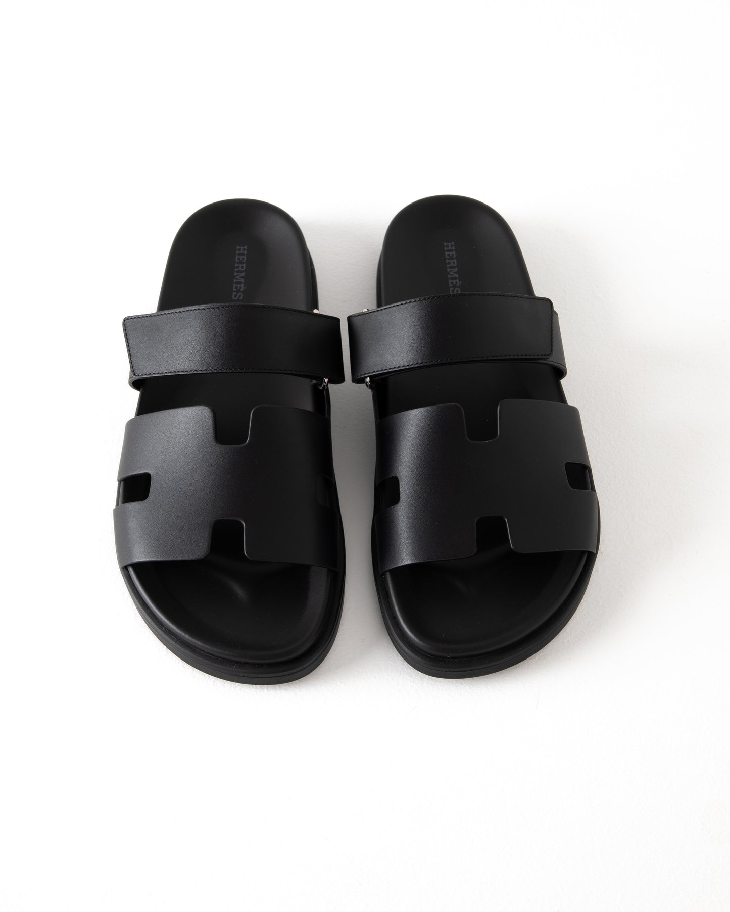 Chypre Sandal Homme in Black Calfskin