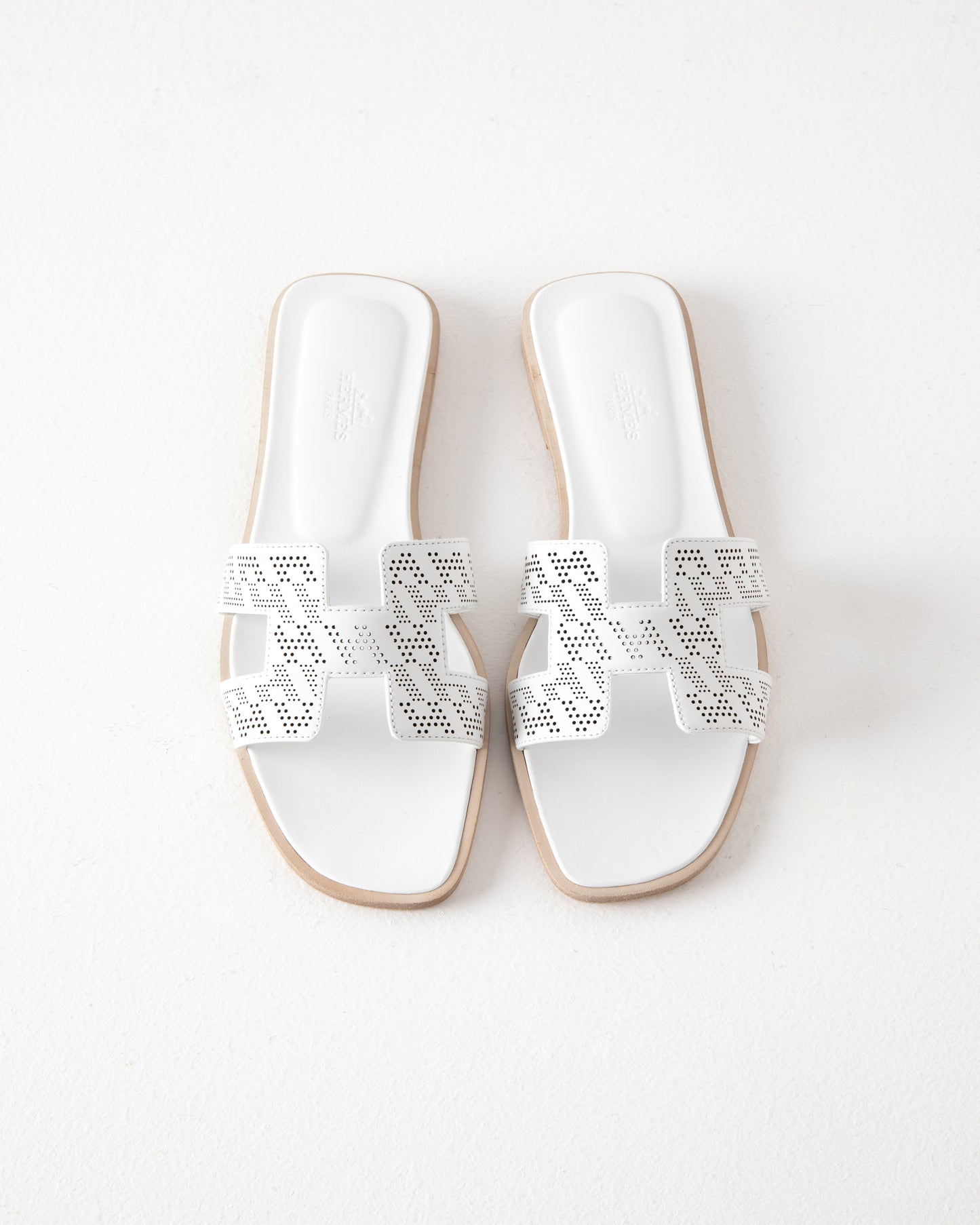 Oran Sandal in Perforated White