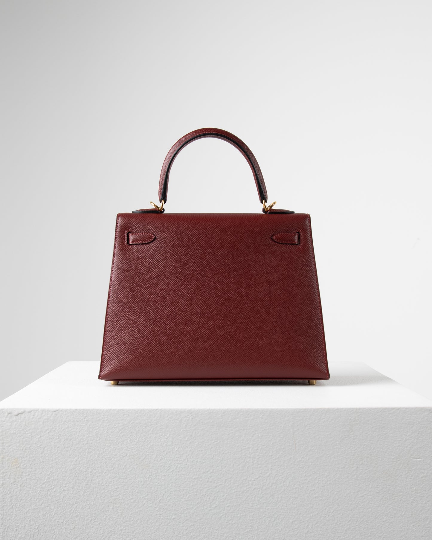 Kelly 25 Rouge Sellier in Epsom Leather with Gold Hardware