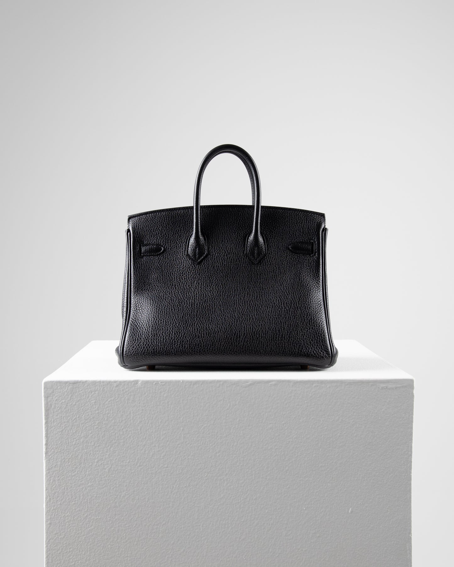 (Preloved) Birkin 25 Black in Togo Leather with Rose Gold Hardware