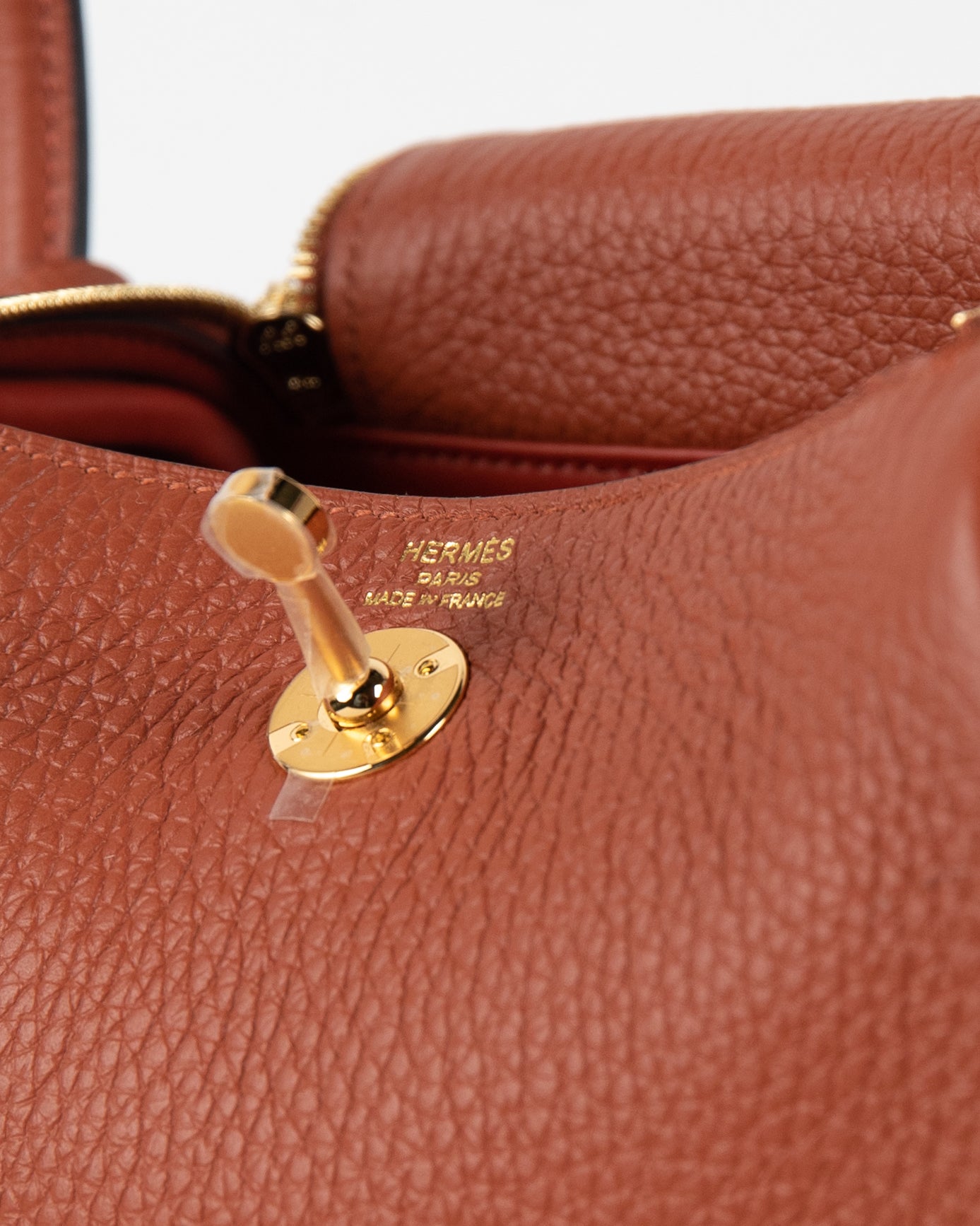 Mini Lindy Cuivre in Taurillon Clemence Leather with Maxi Quadrille in Gold Hardware