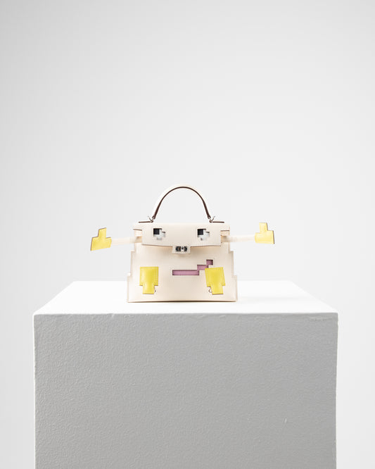 Kelly Doll "Quelle Idolle" Picto Nata in Epsom Leather with Palladium Hardware