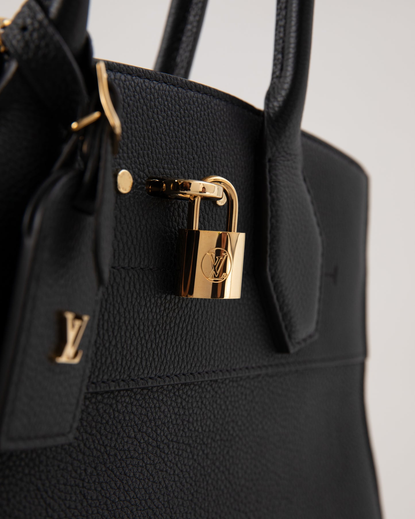 (Preloved) Louis Vuitton City Steamer Bag MM in Black