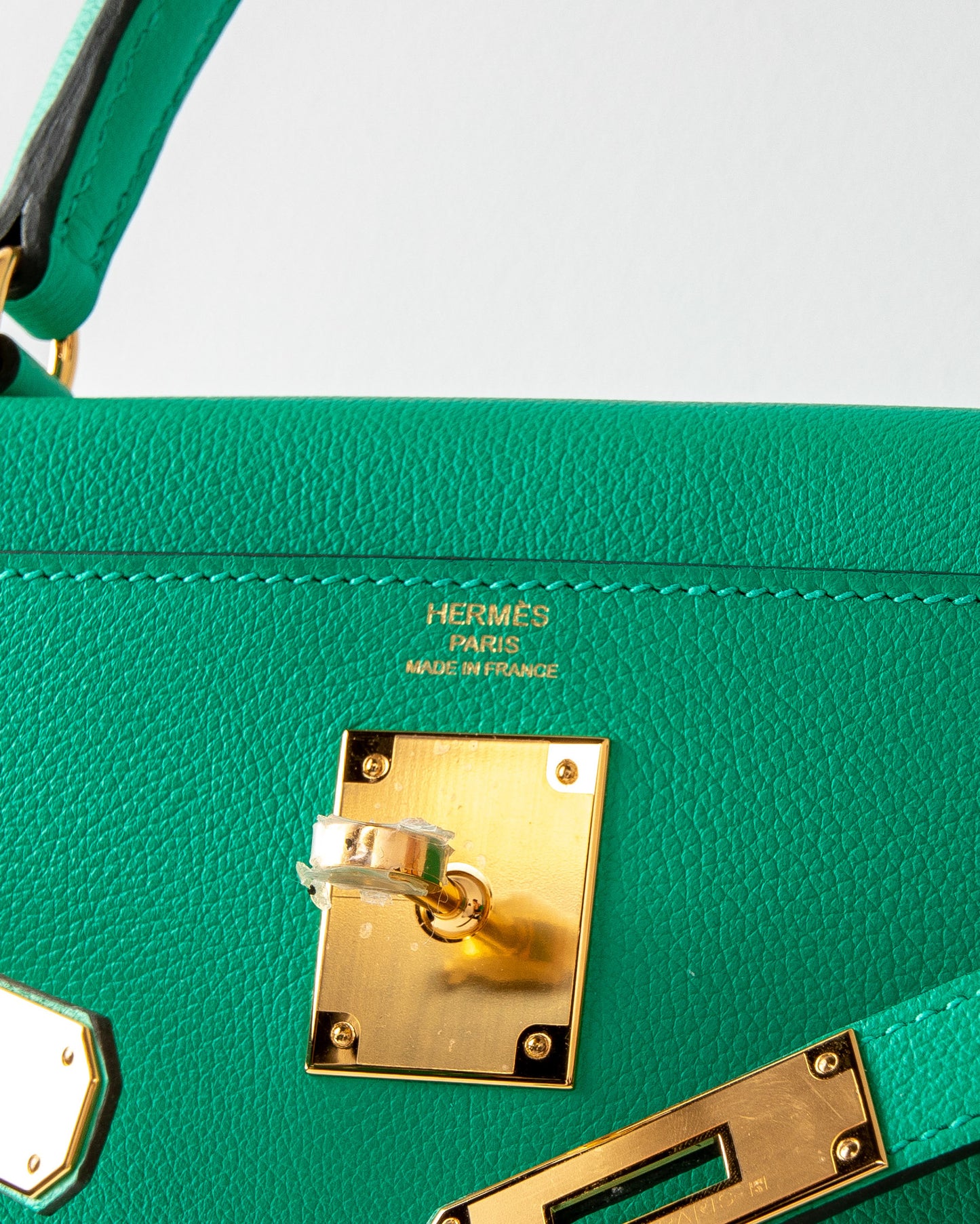 Kelly 28 Mint Evercolor with Gold Hardware