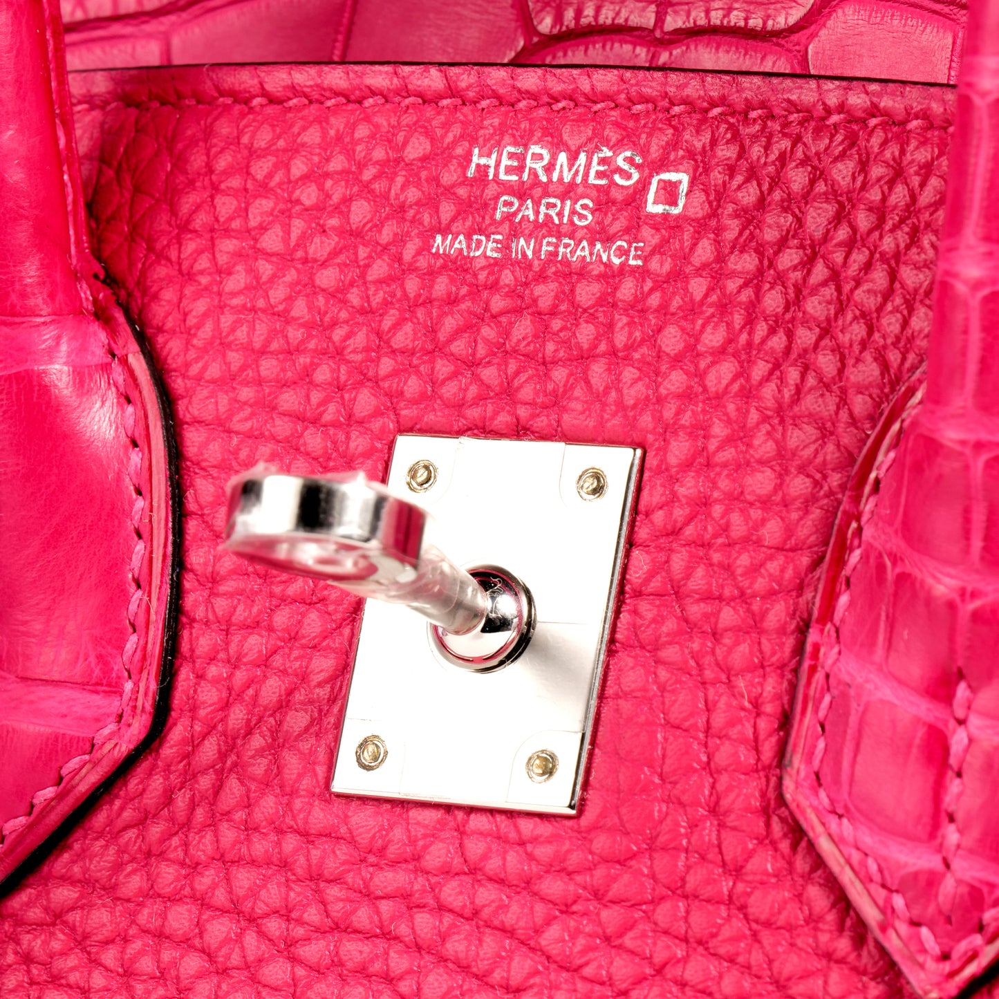 Birkin 25 Touch Rose Shocking with Palladium Hardware