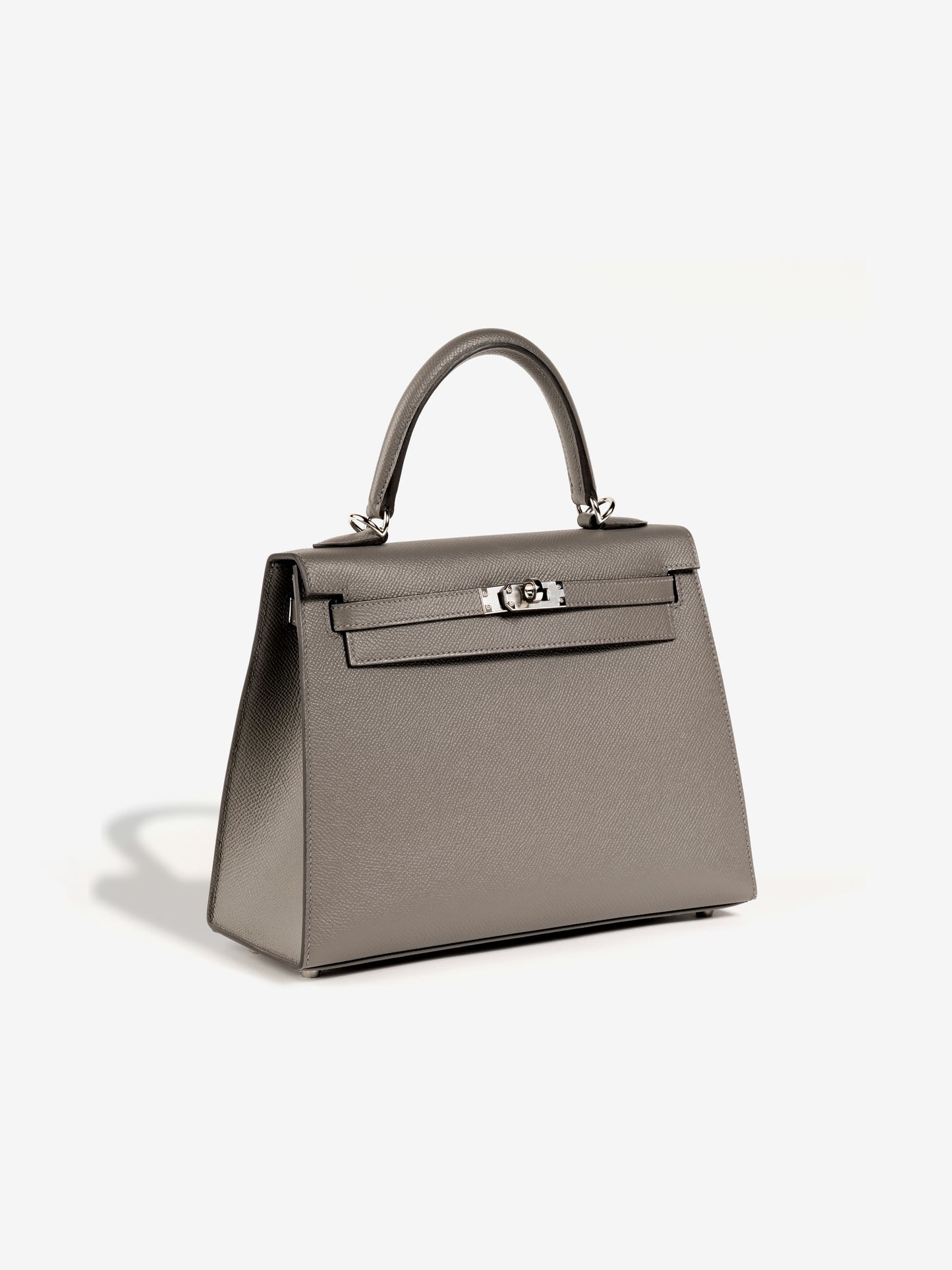 Kelly 25 Gris Meyer with Palladium Hardware
