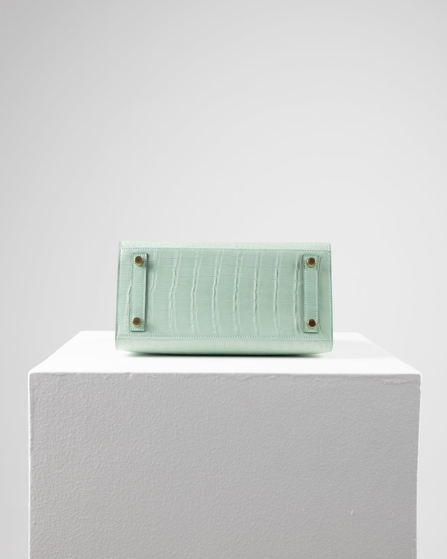 Birkin 25 Sellier in Vert D'eau Matte Alligator with Gold Hardware