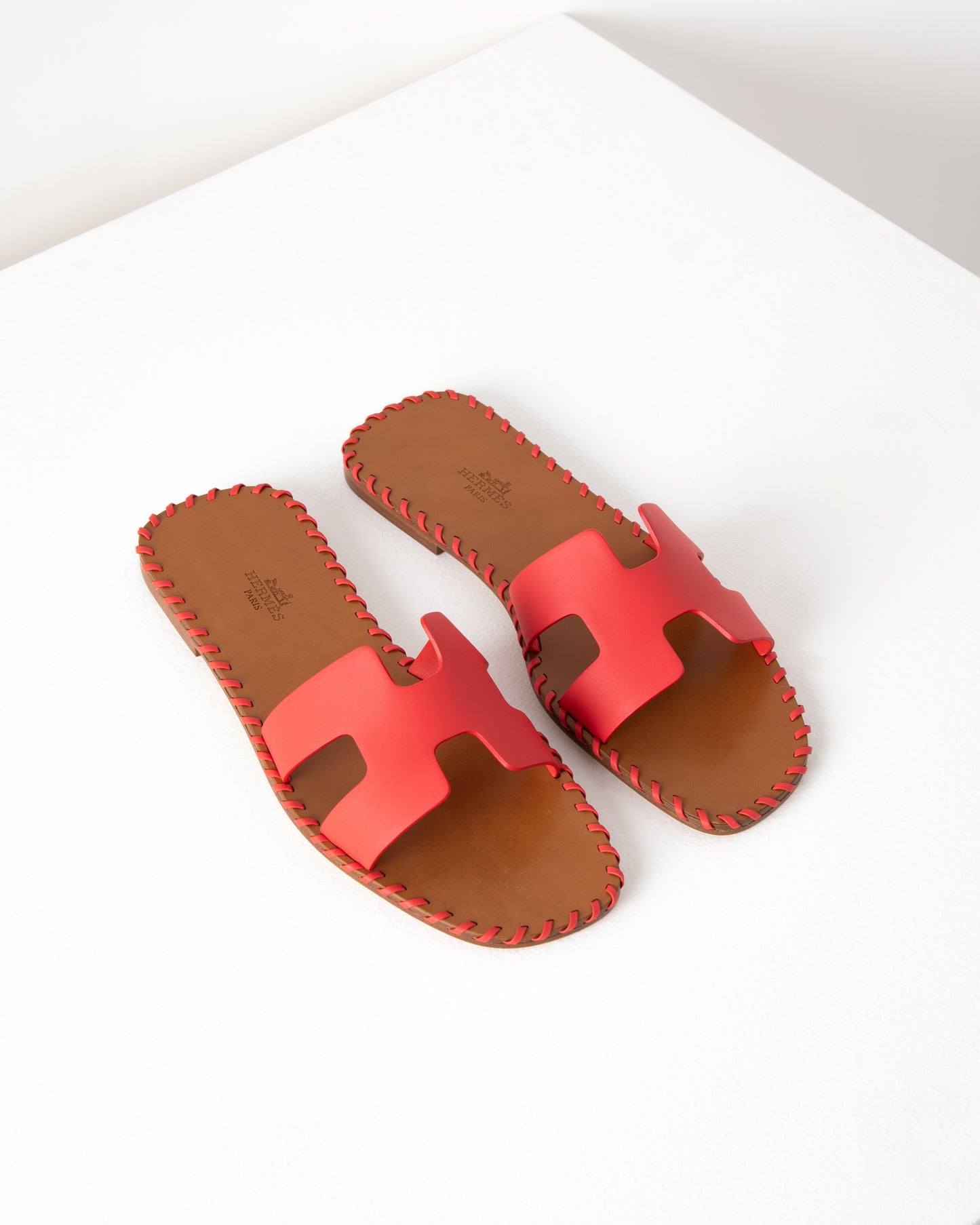 Oran Sandal in Red Whipstitch