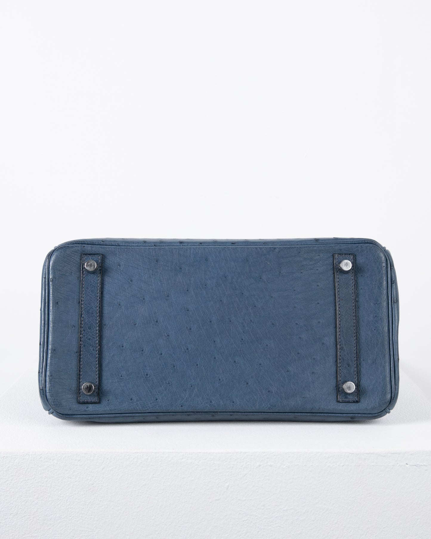 Birkin 30 in Blue Roi Ostrich with Palladium Hardware
