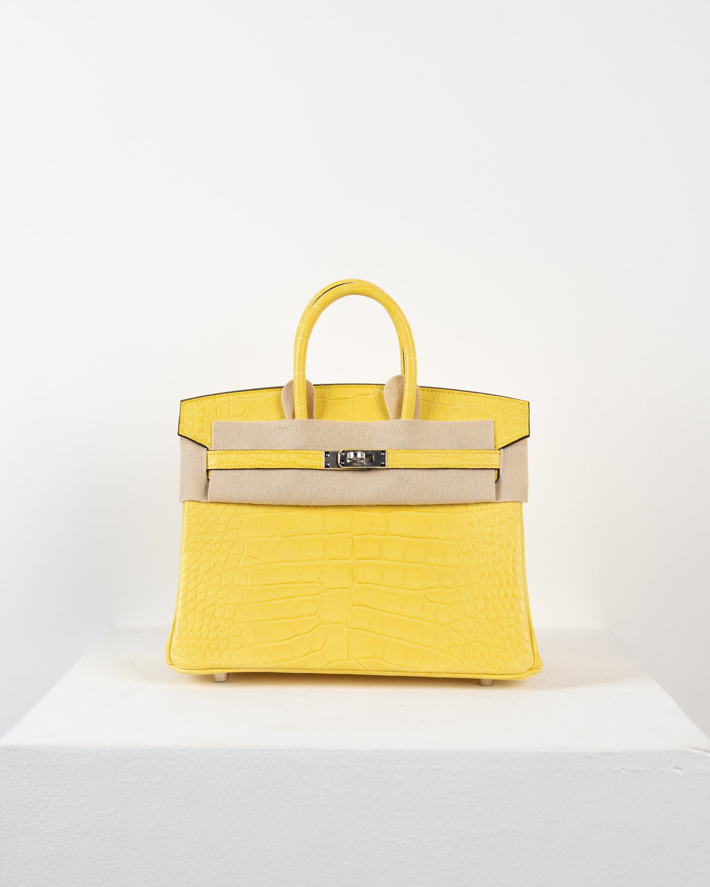 Birkin 25 in Mimosa Crocodile with Gold Hardware