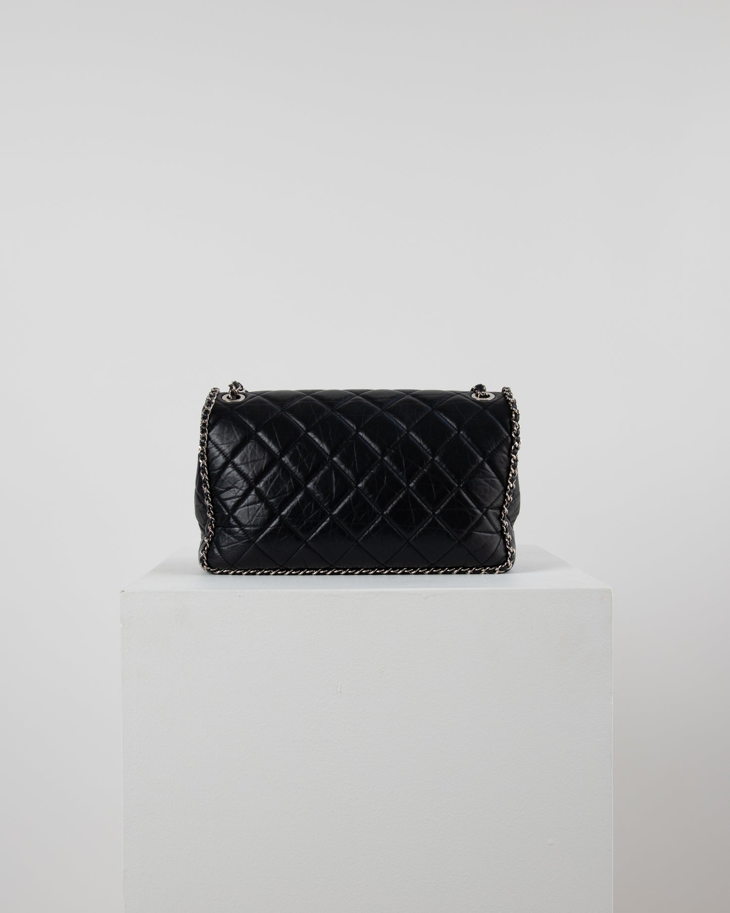 Chanel Chain Around Flap Bag in Black Lambskin