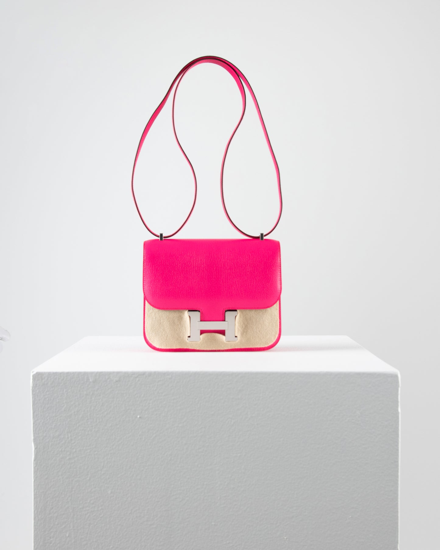 Constance 18 Rose Pop in Chevre Leather with Palladium Hardware