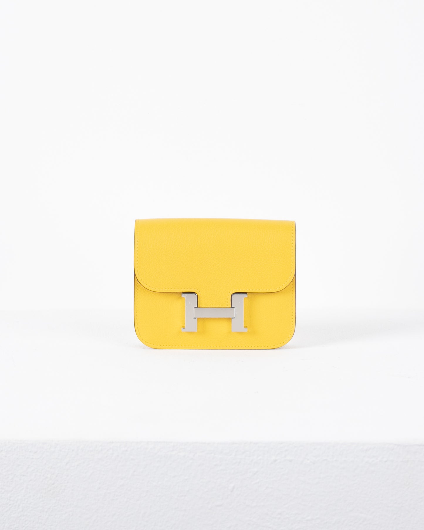 Constance Slim Compact in Jaune De Naples Evercolor with Palladium Hardware