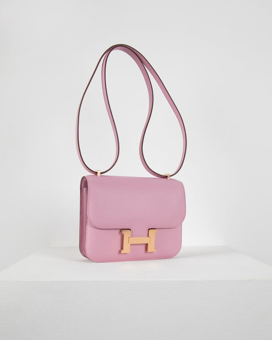 Constance 18 Mauve Sylvestre in Epsom Leather with Rose Gold Hardware