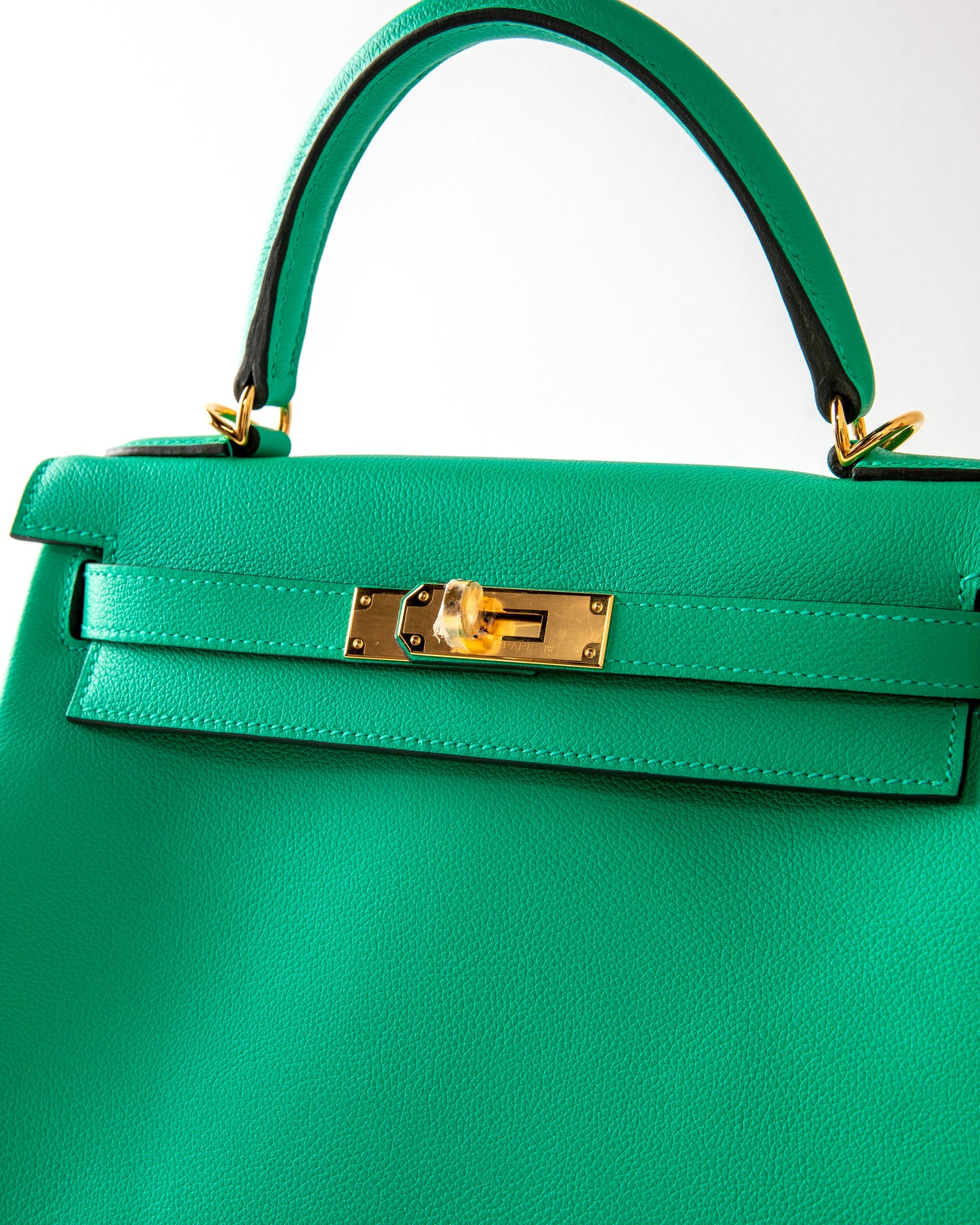 Kelly 28 Mint Evercolor with Gold Hardware