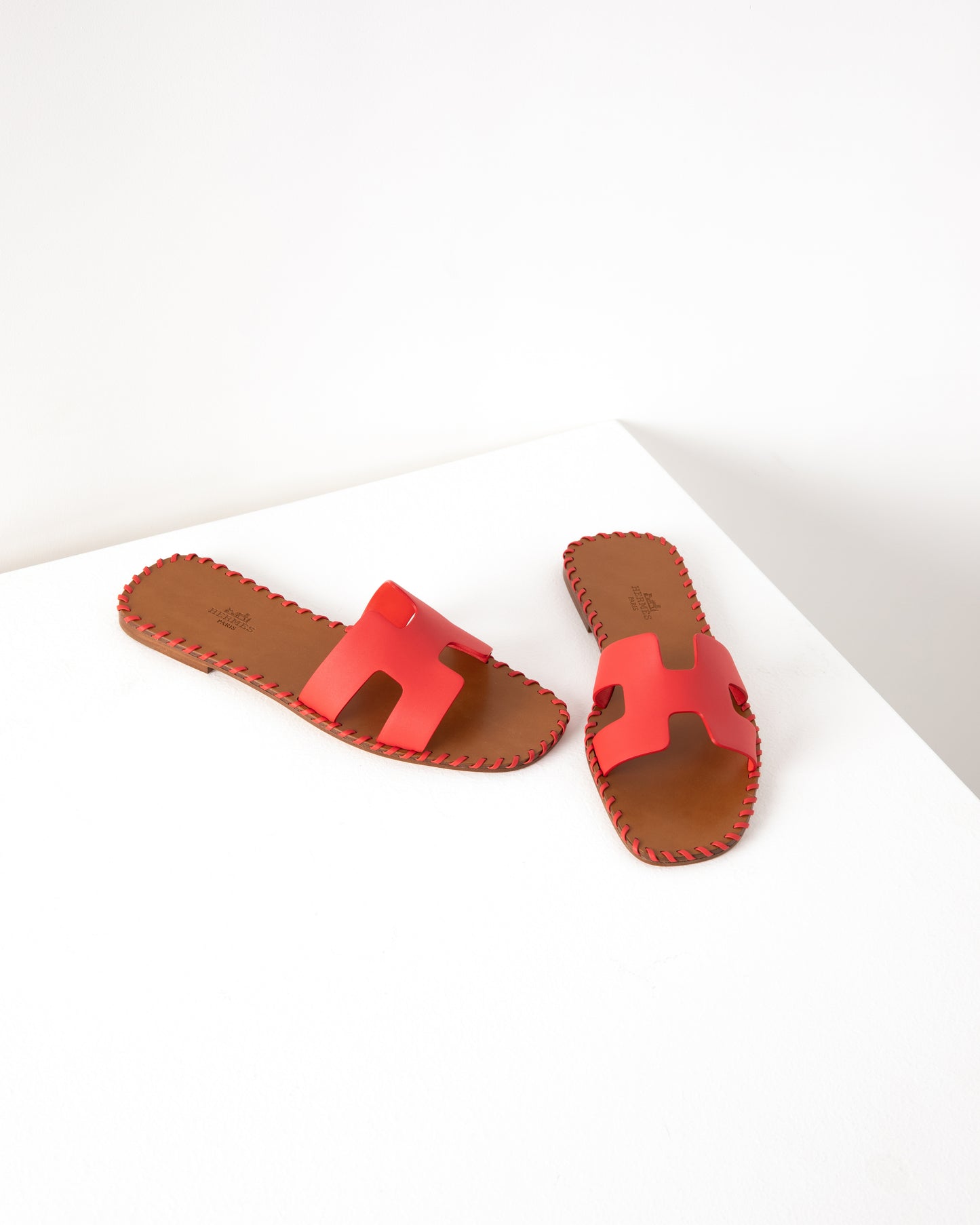 Oran Sandal in Red Whipstitch