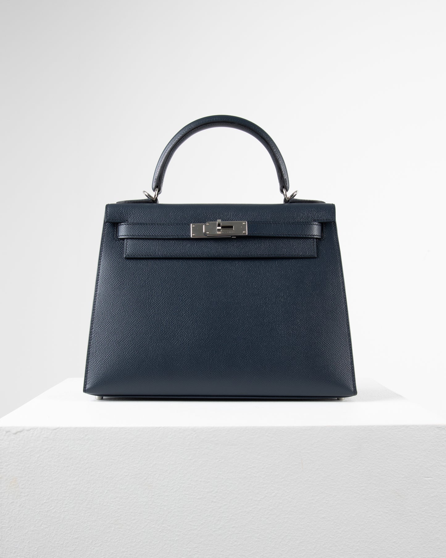 Kelly 28 Bleu Indigo in Epsom Leather with Palladium Hardware