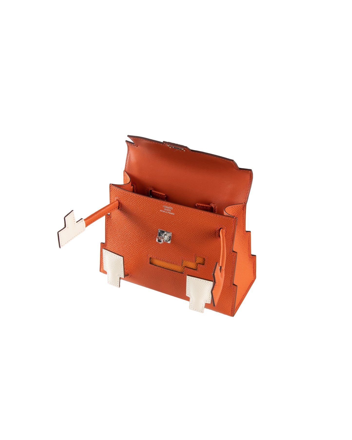 Kelly Doll Quelle Idole Picto Terre Battue Epsom with Palladium Hardware