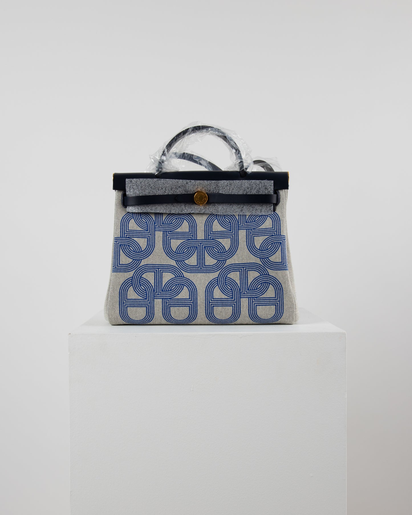 Herbag Zip 31 Bleu Royal/ Ecru/ Noir/ Bleu Indigo with Gold Hardware
