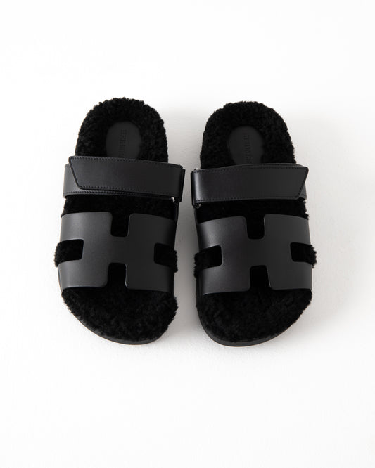 Chypre Sandal with Fur Shearling Soles