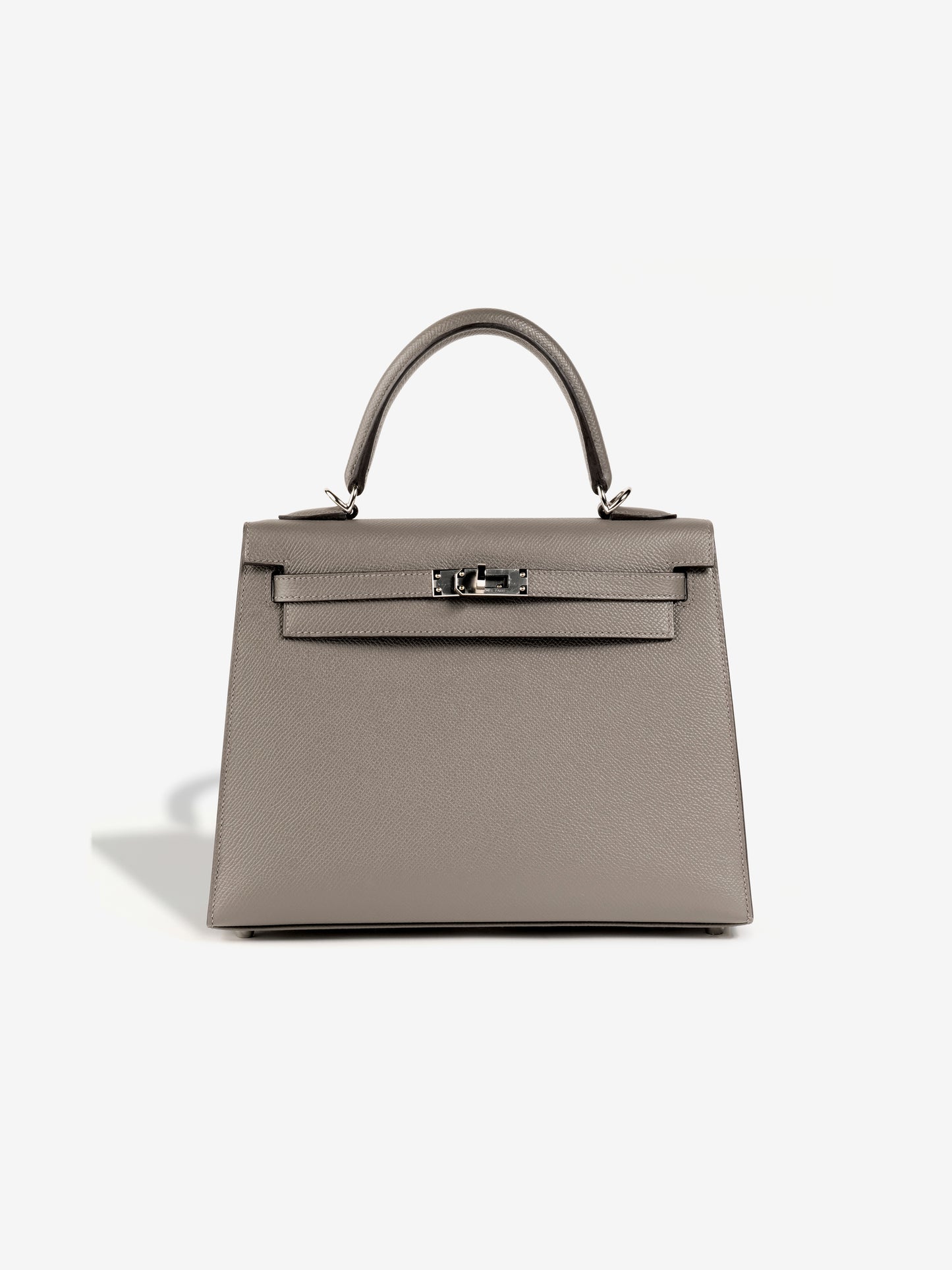Kelly 25 Gris Meyer with Palladium Hardware
